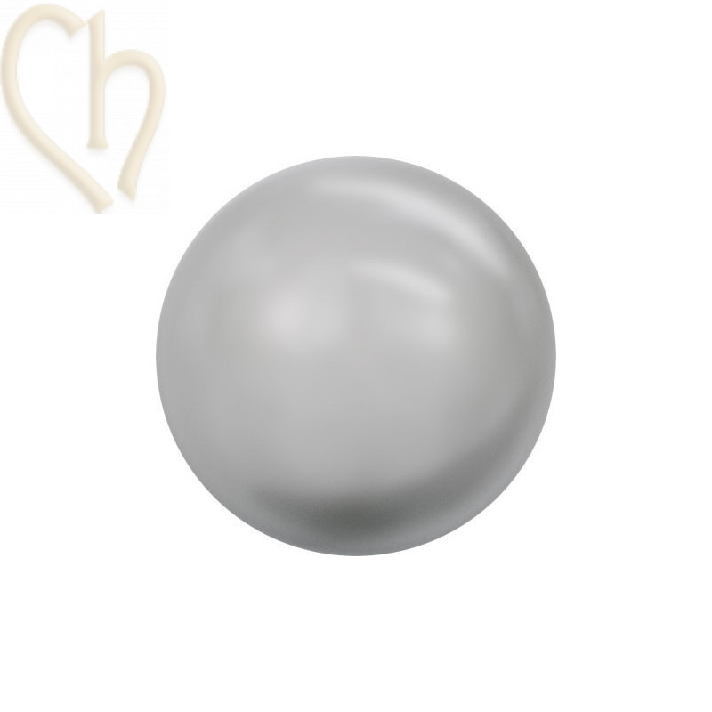 swarovski balls pearl 6 mm half pierced Light Grey Pearl