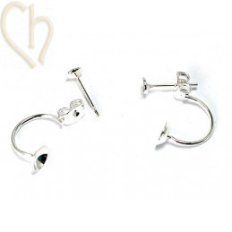 earrings for Swarovski Pearl half pierced