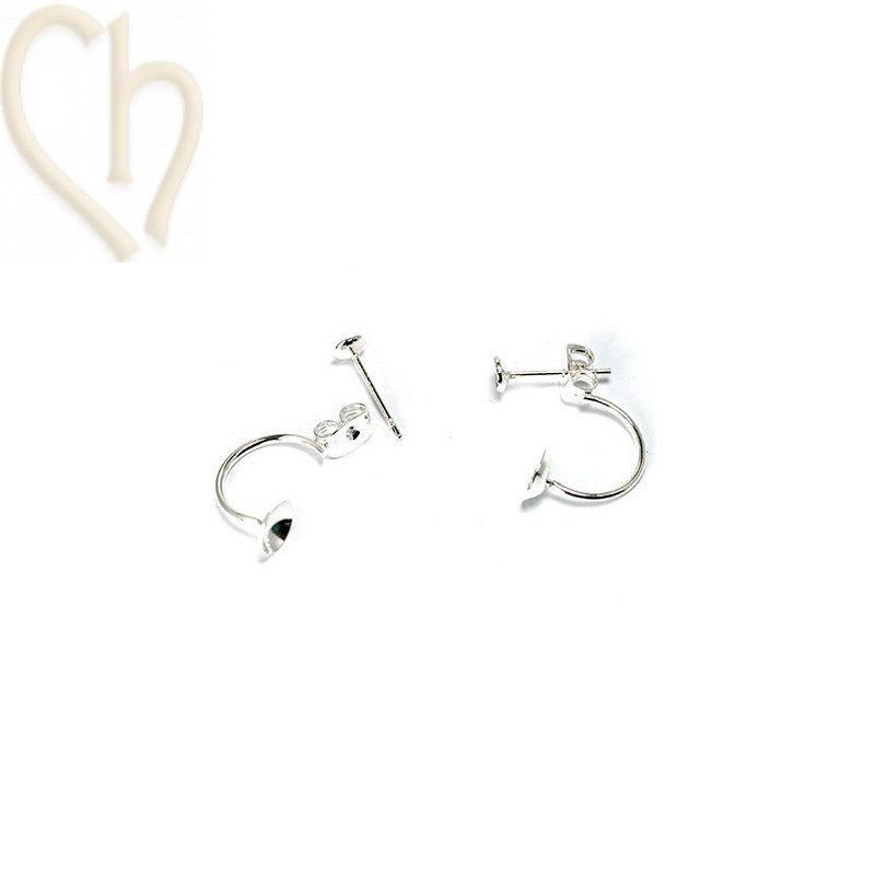 oorbellen voor Swarovski nacre half gaatje