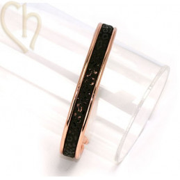 leather leopard metal style 5mm brown