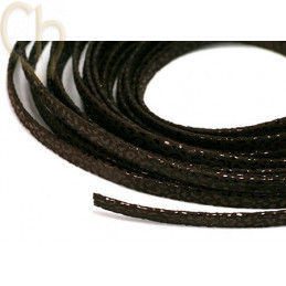 cuir leopard metal renforce 5mm marron