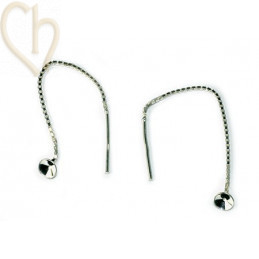 earchain silver .925 with conection for ball or strass ss19