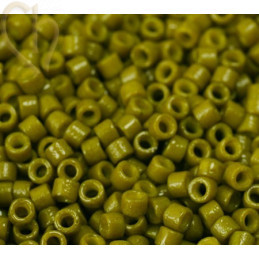 Delica 11/0 5gr.  Opaque mustard green
