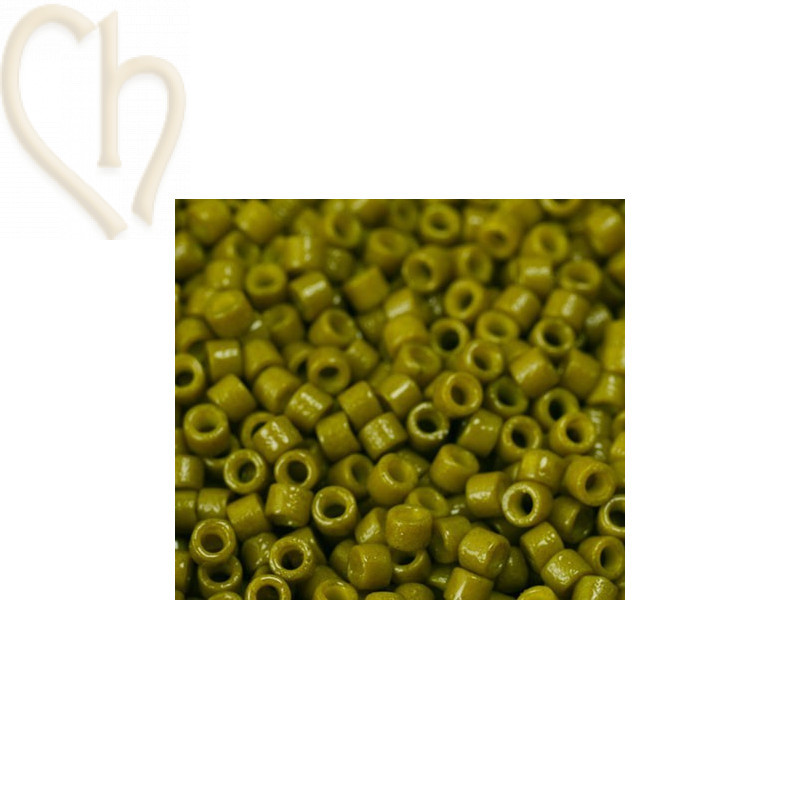 Delica 11/0 5gr. Opaque mosterdgroen