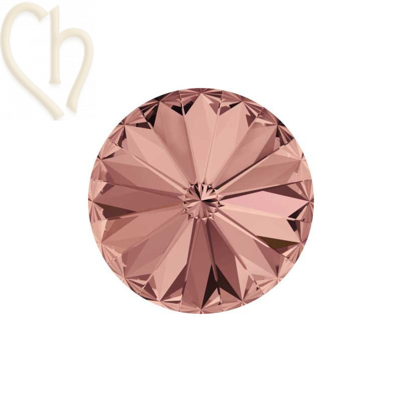 1122 - 14mm Rivoli Swarovski Blush Rose 257