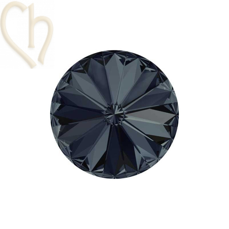 1122 - 14mm Rivoli Swarovski Graphite 253