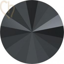 1122 - 14mm Rivoli Swarovski  Jet Hematite HEM