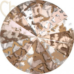 1122 - 14mm Rivoli Swarovski ROSE PATINA ROSPA