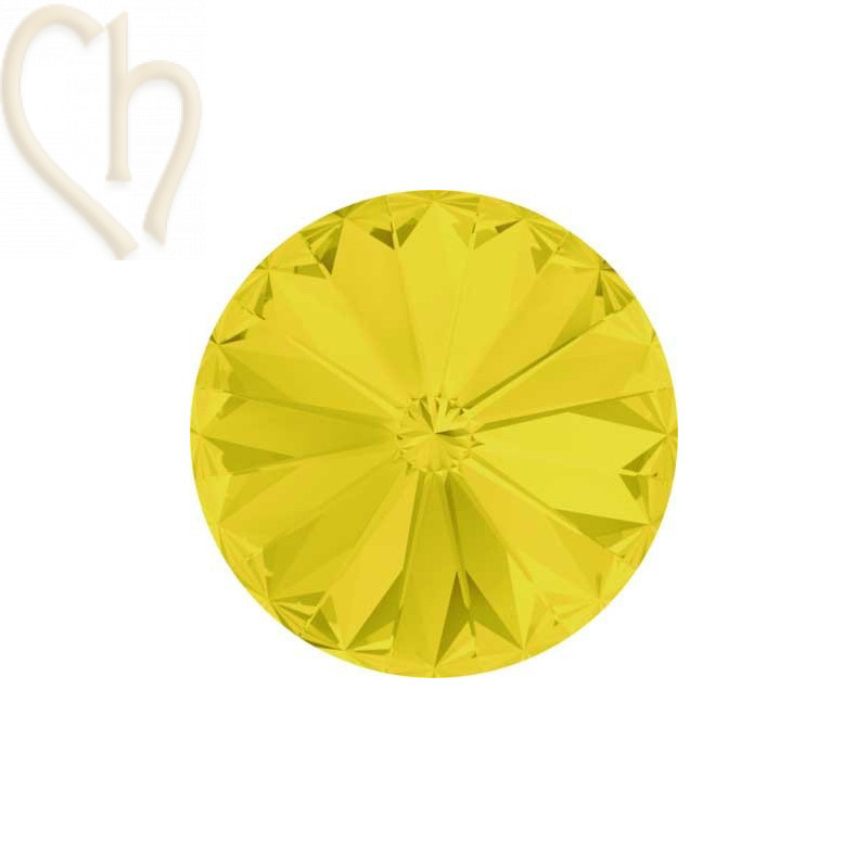 1122 - 14mm Rivoli Swarovski Yellow Opal 231