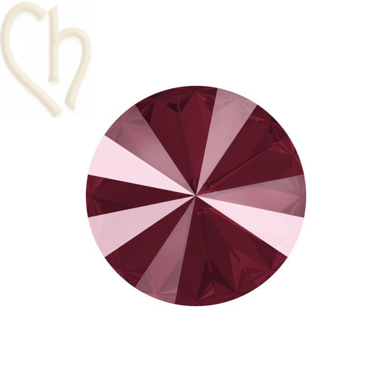 1122 - 14mm Rivoli Swarovski Dark Red L108S