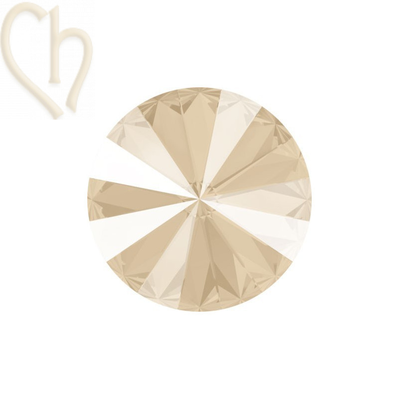 1122 - 14mm Rivoli Swarovski  Ivory Cream L106S