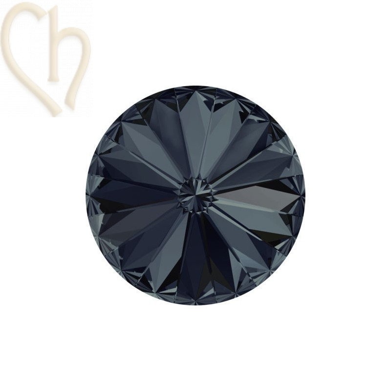 1122 - 14mm Rivoli Swarovski Silver Night SINI