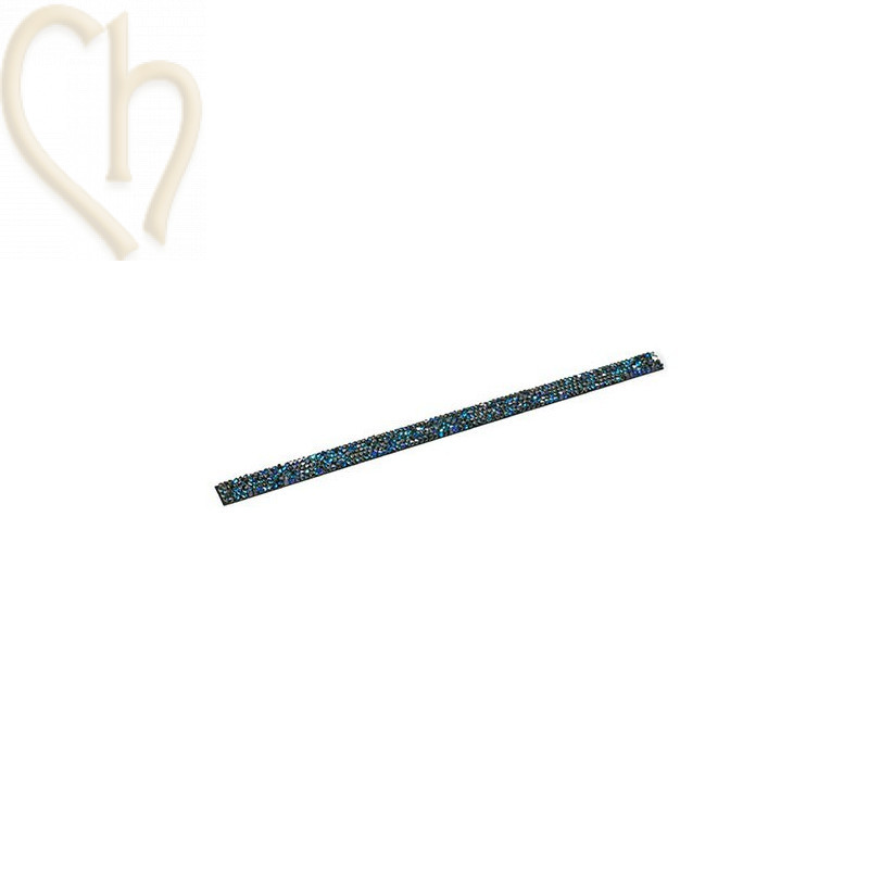 Cristal Fine Rocks/Mesh Strip 16*8mm Bermuda Blue BBL