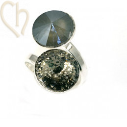 Bague argent .925 pour 2x12mm 1122