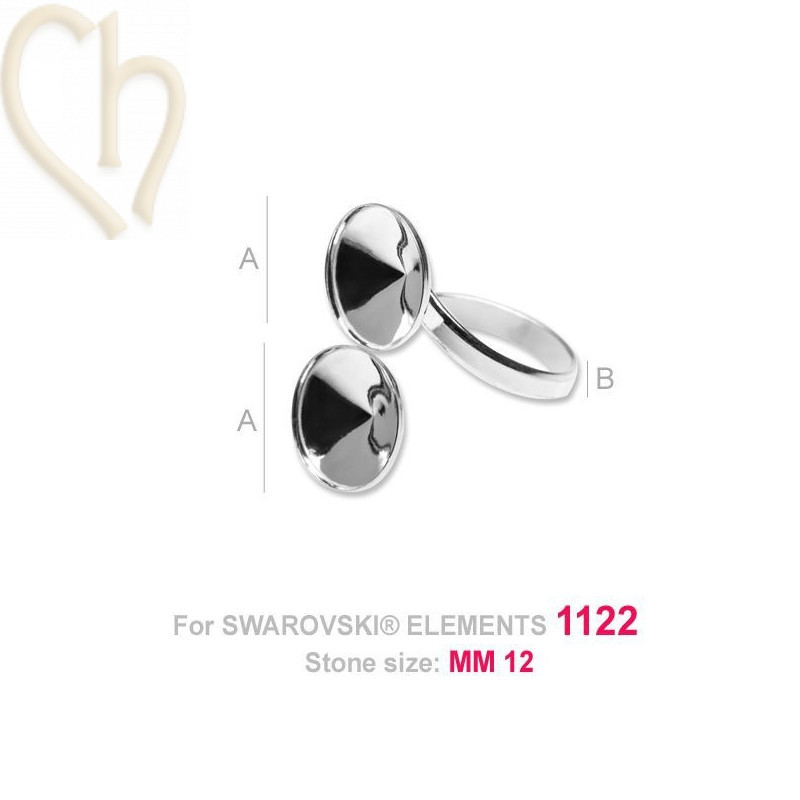 ring zilver .925 voor 2x12mm 1122