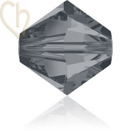 3mm  Silver Night Swarovski Toupie 001SINI