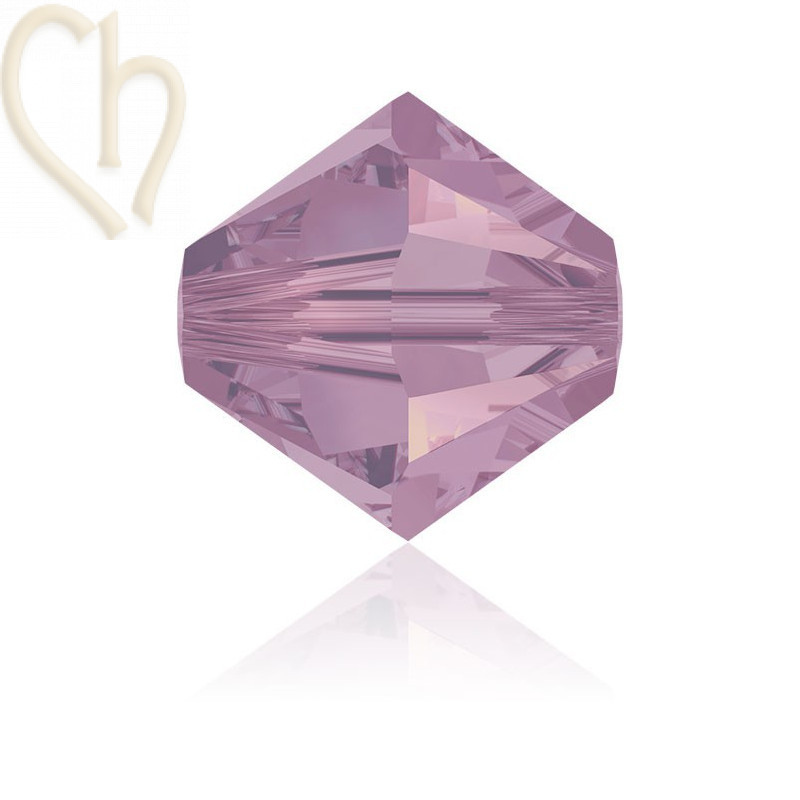 3mm Cyclamen Opal Swarovski Bicone 398