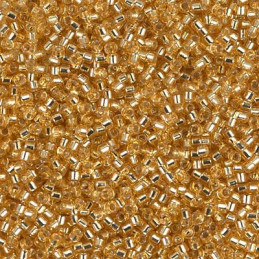 DELICA BEAD SILVER LINED GOLD 