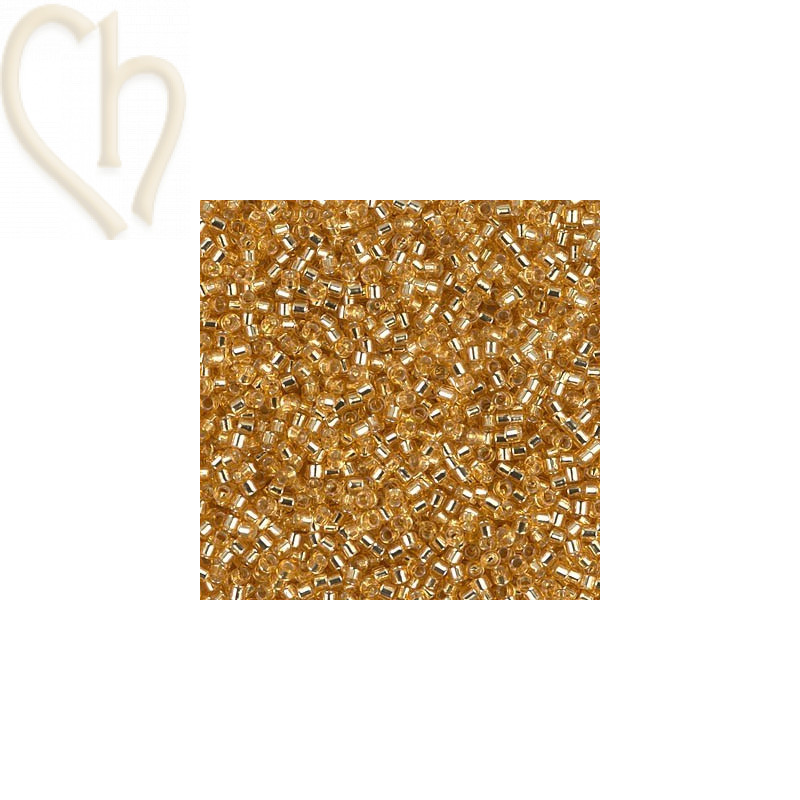 DELICA BEAD SILVER LINED GOLD 