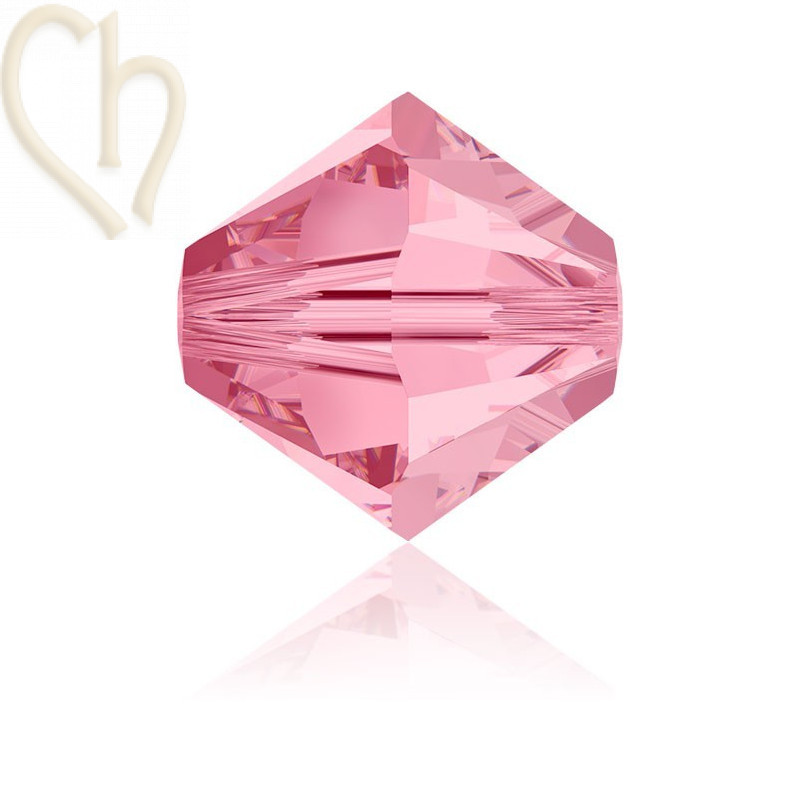 3mm   Light Rose  Swarovski Bicone 223
