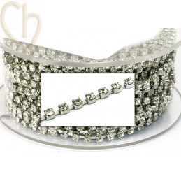 ketting staal met strass pp18 crystal