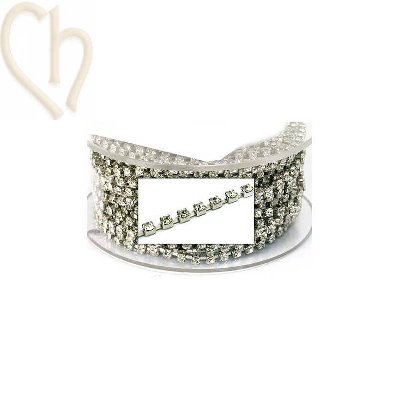 ketting staal met strass pp18 crystal