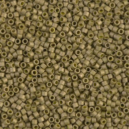 Delica olive gold metal mat