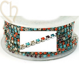 chain steel with strass PP18 multi dancing