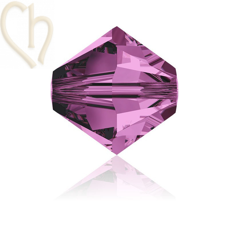 4mm Amethist Swarovski Toupie 204