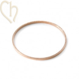 rondel metaal 25mm rose gold