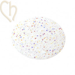 Pastille 15mm rond Swarovski Crystal Fabric-it Cristal AB