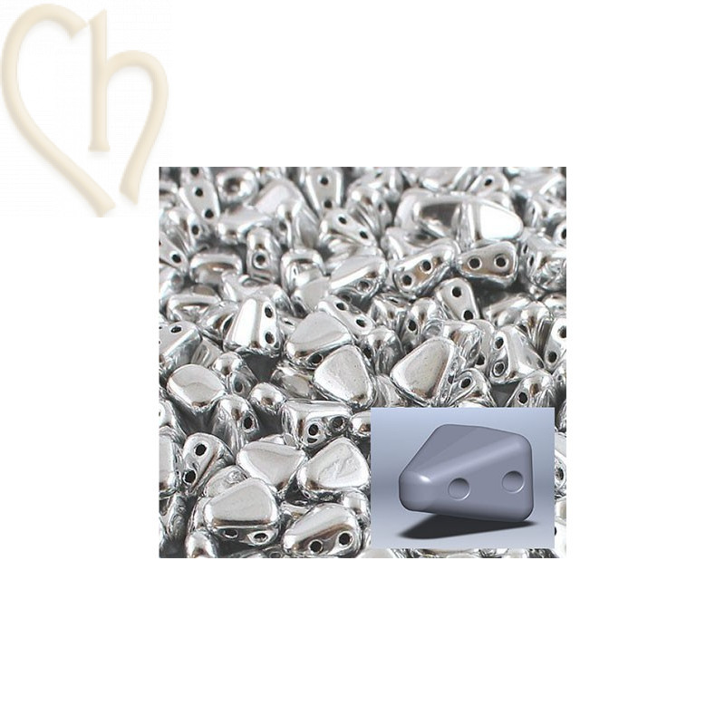 Nib-Bit bead 6*5mm Aluminium Matte