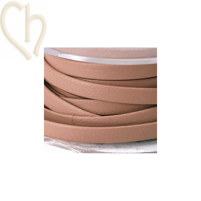 leder nappa plat 5mm oud roze