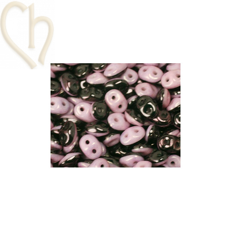 superduo Duets Black / White Lilac Luster