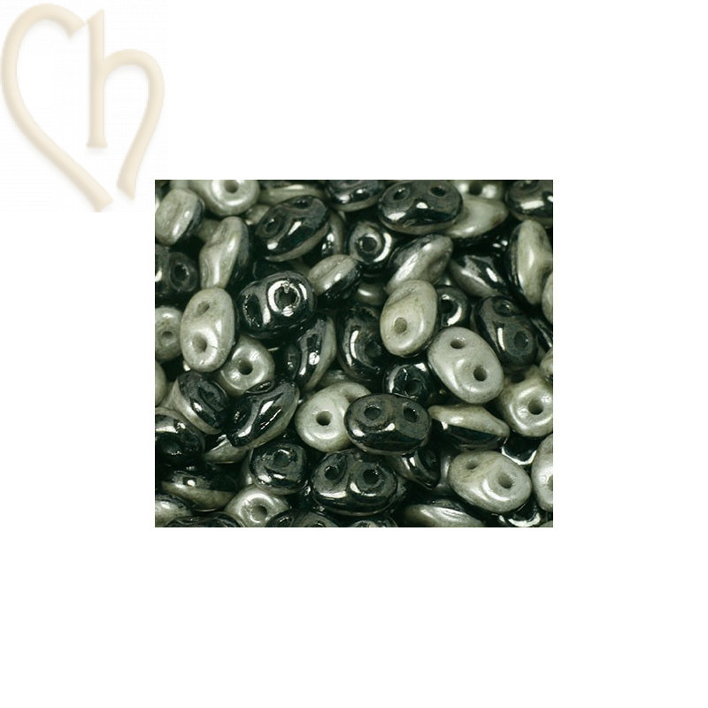 superduo Duets Black / White Grey Luster