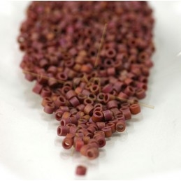 Delica 11/0 5gr.  Frost Opaque Glaze Rainbow Dark Red