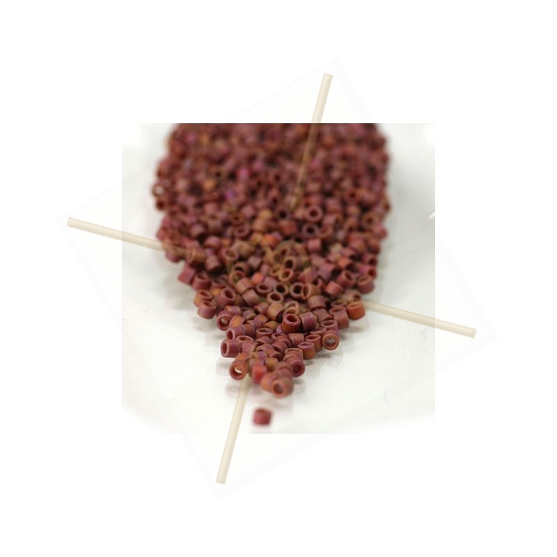 Delica 11/0 5gr.  Frost Opaque Glaze Rainbow Dark Red