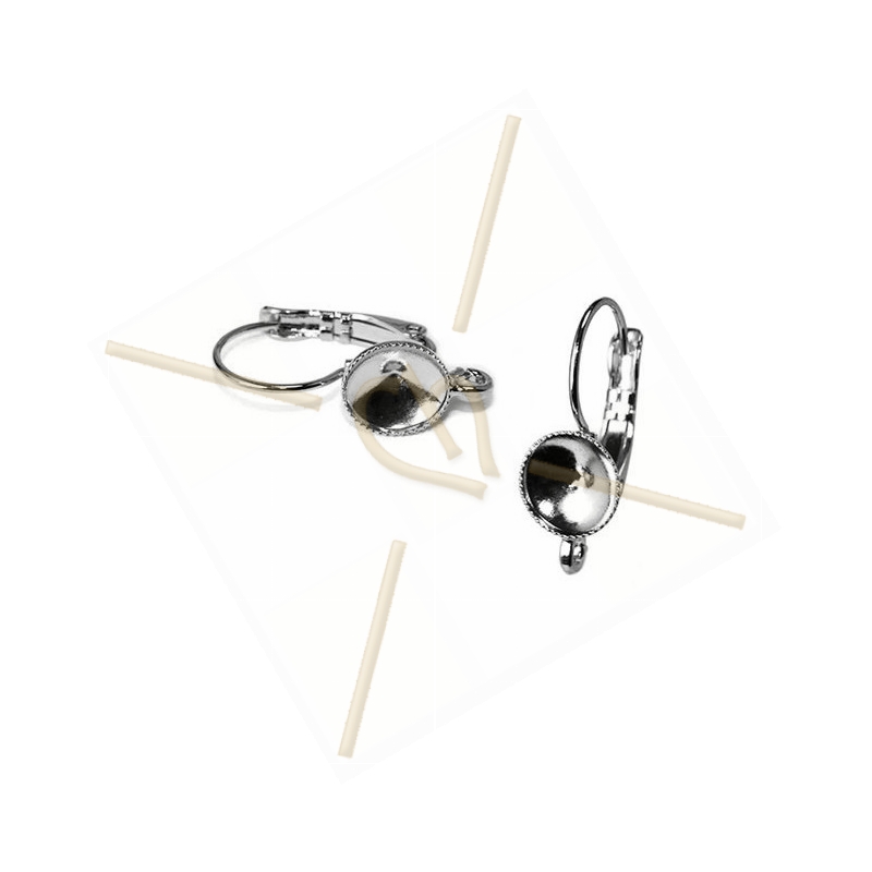 earrings with base for 8mm SS39 rivoli
