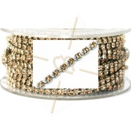 chain steel with strass PP18 Light Peach