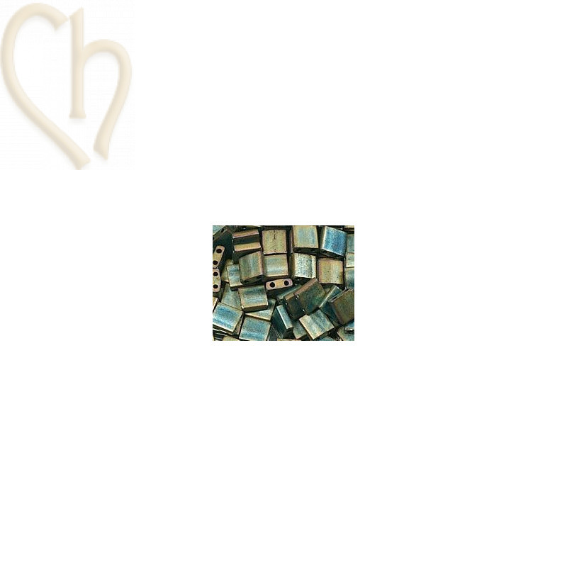 TILA BEAD MATTE MET GREEN IRIS