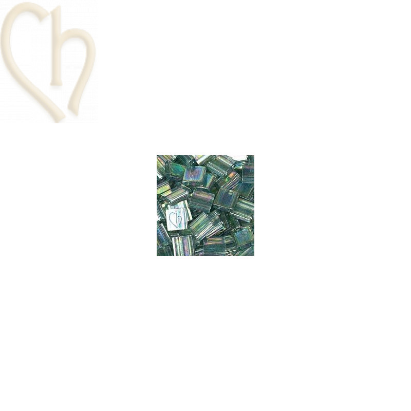 Tila bead dk. grey rnbw luster