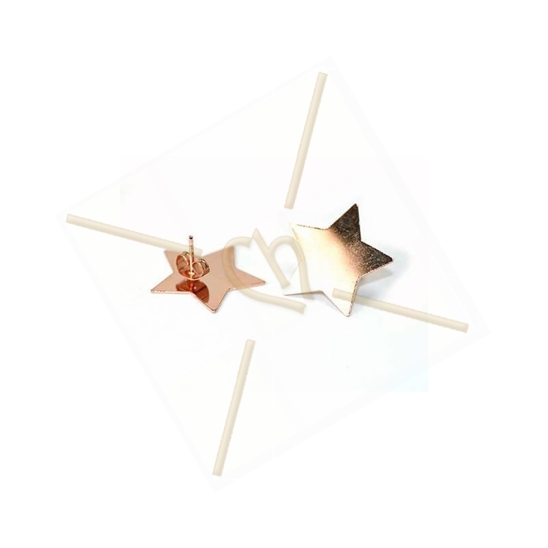 Boucle d'oreilles couleur or rose pour Swarovski Crystal Rocks "étoile"