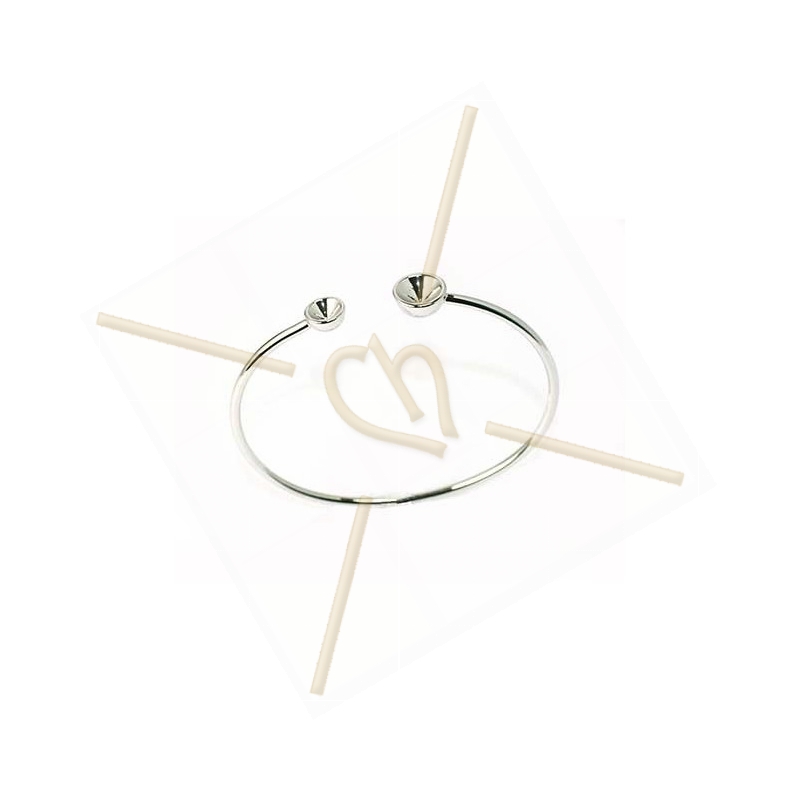 Bracelet rhodium "one size" pour Swarovski SS39 en SS24