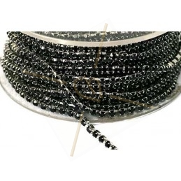 chain steel silver with strass PP18 Jet