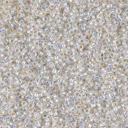 15/0 GILT LINED WHITE OPAL 