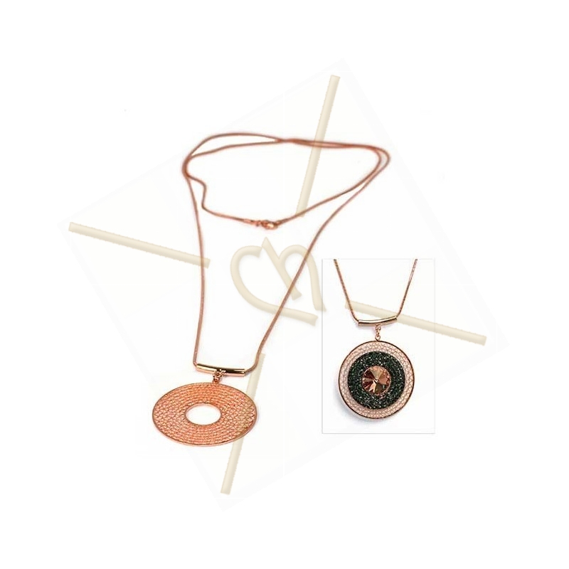 ketting 80cm met "dreamcatcher" rose gold