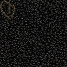 Miyuki Rocaille 15/0 Jet Matte 401F