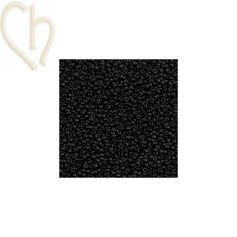 Miyuki Rocaille 15/0 Jet Matte 401F