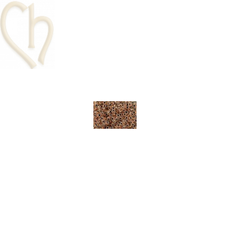 15/0 argent trou cuivré