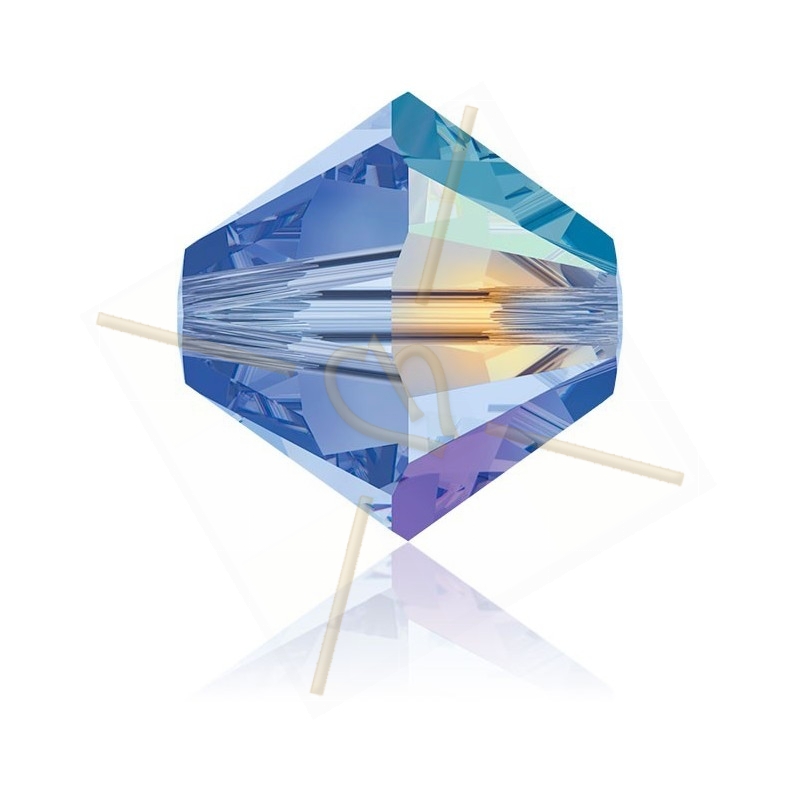 4mm toupie Light Sapphire AB Swarovski 211AB